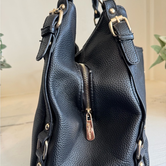Michael Kors Black Pebbled Leather Hobo Bag - Picture 4 of 11